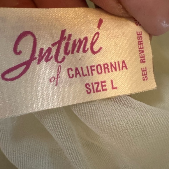 Intimi 1960 Vintage Cream Shapewear Robe with Lace Trim Size L.  #158 - Picture 12 of 13